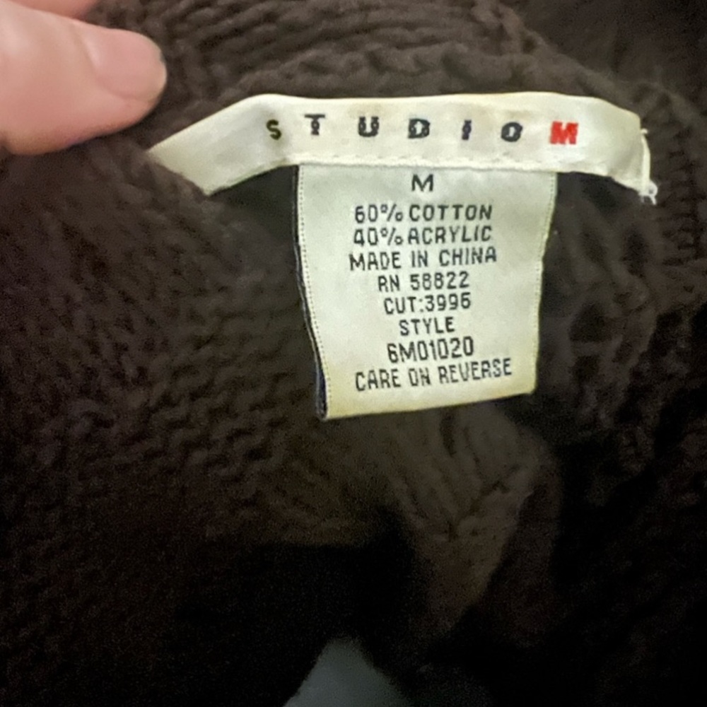brown knit cardigan